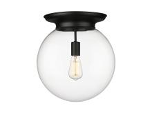 Innovations Lighting 221-1F-BK-G202-14 - Beacon - 1 Light - 14 inch - Matte Black - Flush Mount