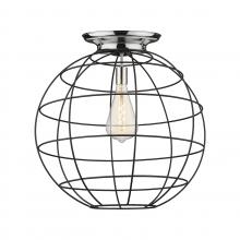 Innovations Lighting 221-1F-PC-CE-22-BK - Lake Placid - 1 Light - 22 inch - Polished Chrome - Flush Mount