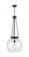 Innovations Lighting 221-1P-BK-G1215-18 - Athens Water Glass - 1 Light - 18 inch - Matte Black - Chain Hung - Pendant