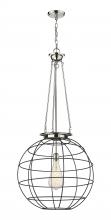 Innovations Lighting 221-1P-PN-CE-22-BK - Lake Placid - 1 Light - 22 inch - Polished Nickel - Chain Hung - Pendant