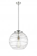 Innovations Lighting 221-1S-PN-G1213-16 - Athens Deco Swirl - 1 Light - 16 inch - Polished Nickel - Stem Hung - Pendant