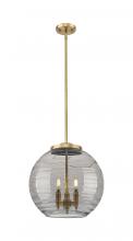 Innovations Lighting 221-3S-BB-G1213-16SM - Athens Deco Swirl - 3 Light - 16 inch - Brushed Brass - Stem hung - Pendant
