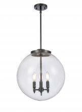 Innovations Lighting 221-3S-BK-G202-16 - Beacon - 3 Light - 16 inch - Matte Black - Stem hung - Pendant