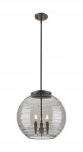 Innovations Lighting 221-3S-OB-G1213-16SM - Athens Deco Swirl - 3 Light - 16 inch - Oil Rubbed Bronze - Stem hung - Pendant