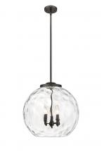 Innovations Lighting 221-3S-OB-G1215-18-LED - Athens Water Glass - 3 Light - 18 inch - Oil Rubbed Bronze - Cord hung - Pendant