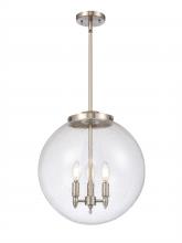 Innovations Lighting 221-3S-SN-G204-16 - Beacon - 3 Light - 16 inch - Brushed Satin Nickel - Stem hung - Pendant