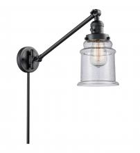 Innovations Lighting 237-BK-G184 - Canton - 1 Light - 8 inch - Matte Black - Swing Arm