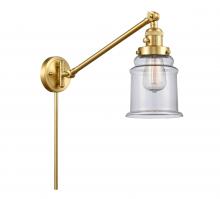 Innovations Lighting 237-SG-G182 - Canton - 1 Light - 8 inch - Satin Gold - Swing Arm