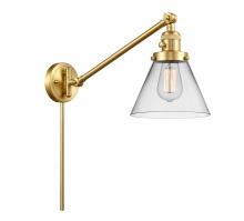 Innovations Lighting 237-SG-G42 - Cone - 1 Light - 8 inch - Satin Gold - Swing Arm