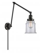 Innovations Lighting 238-BK-G182 - Canton - 1 Light - 6 inch - Matte Black - Swing Arm