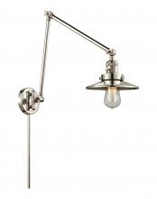 Innovations Lighting 238-PN-M1 - Railroad - 1 Light - 8 inch - Polished Nickel - Swing Arm