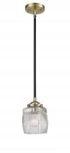 Innovations Lighting 284-1S-BAB-G302-LED - Colton - 1 Light - 6 inch - Black Antique Brass - Cord hung - Mini Pendant