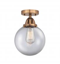 Innovations Lighting 288-1C-AC-G202-8 - Beacon - 1 Light - 8 inch - Antique Copper - Semi-Flush Mount