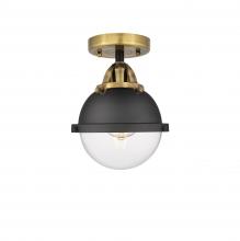 Innovations Lighting 288-1C-BAB-HFS-62-BK - Hampden - 1 Light - 7 inch - Black Antique Brass - Semi-Flush Mount