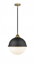 Innovations Lighting 288-1S-BAB-HFS-121-BK - Hampden - 1 Light - 13 inch - Black Antique Brass - Cord hung - Pendant