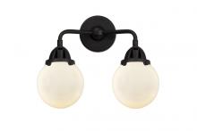 Innovations Lighting 288-2W-BK-G201-6 - Beacon - 2 Light - 14 inch - Matte Black - Bath Vanity Light