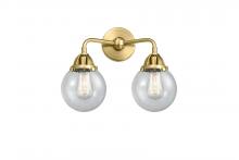 Innovations Lighting 288-2W-SG-G204-6 - Beacon - 2 Light - 14 inch - Satin Gold - Bath Vanity Light