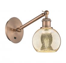Innovations Lighting 317-1W-AC-G128-6 - Athens - 1 Light - 6 inch - Antique Copper - Adjustable Sconce
