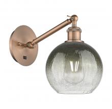 Innovations Lighting 317-1W-AC-G483-8SL - Brookhaven Globe - 1 Light - 8 inch - Antique Copper - Sconce