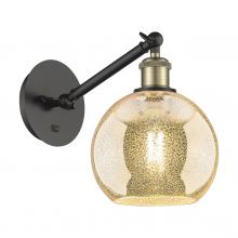 Innovations Lighting 317-1W-BAB-G128-8 - Athens - 1 Light - 8 inch - Black Antique Brass - Adjustable Sconce