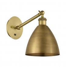 Innovations Lighting 317-1W-BB-MBD-75-BB - Bristol - 1 Light - 8 inch - Brushed Brass - Sconce