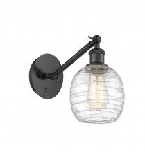 Innovations Lighting 317-1W-BK-G1013 - Belfast - 1 Light - 6 inch - Matte Black - Sconce