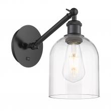 Innovations Lighting 317-1W-BK-G558-6CL - Bella - 1 Light - 6 inch - Matte Black - Sconce