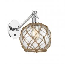 Innovations Lighting 317-1W-PC-G122-8RB - Farmhouse Rope - 1 Light - 8 inch - Polished Chrome - Sconce