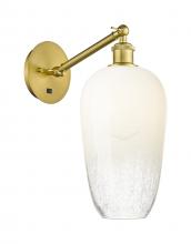 Innovations Lighting 317-1W-SG-G484-7OP - Brookhaven Flute - 1 Light - 7 inch - Satin Gold - Sconce