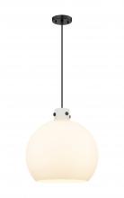 Innovations Lighting 410-1PL-BK-G410-18WH - Newton Sphere - 1 Light - 18 inch - Matte Black - Cord hung - Pendant