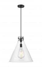 Innovations Lighting 410-1PL-BK-G411-18CL - Newton Cone - 1 Light - 18 inch - Matte Black - Cord hung - Pendant