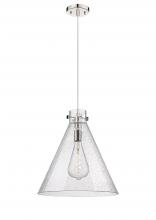 Innovations Lighting 410-1PL-PN-G411-18SDY - Newton Cone - 1 Light - 18 inch - Polished Nickel - Cord hung - Pendant