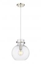 Innovations Lighting 410-1PM-PN-G410-10CL - Newton Sphere - 1 Light - 10 inch - Polished Nickel - Cord hung - Mini Pendant