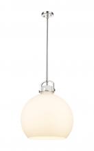 Innovations Lighting 410-1SL-PN-G410-18WH - Newton Sphere - 1 Light - 18 inch - Polished Nickel - Pendant