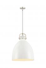 Innovations Lighting 410-1SL-PN-M412-16W - Newton Bell - 1 Light - 16 inch - Polished Nickel - Pendant