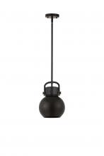 Innovations Lighting 410-1SS-BK-M410-8BK - Newton Sphere - 1 Light - 8 inch - Matte Black - Mini Pendant