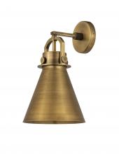 Innovations Lighting 410-1W-BB-M411-8BB - Newton Cone - 1 Light - 8 inch - Brushed Brass - Sconce