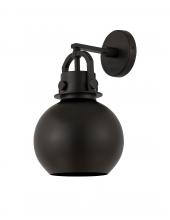 Innovations Lighting 410-1W-BK-M410-8BK - Newton Sphere - 1 Light - 8 inch - Matte Black - Sconce