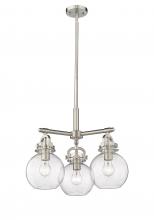 Innovations Lighting 410-3CR-SN-G410-7SDY - Newton Sphere - 3 Light - 21 inch - Satin Nickel - Pendant