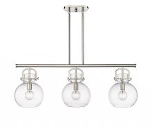 Innovations Lighting 410-3I-PN-G410-10CL - Newton Sphere - 3 Light - 42 inch - Polished Nickel - Island Light