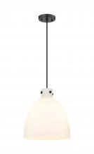 Innovations Lighting 410-3PL-BK-G412-16WH - Newton Bell - 3 Light - 16 inch - Matte Black - Cord hung - Pendant