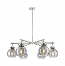 Innovations Lighting 410-6CR-SN-G410-7SM - Newton Sphere - 6 Light - 26 inch - Satin Nickel - Chandelier