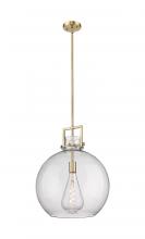 Innovations Lighting 411-1SL-BB-G410-16SDY - Newton Sphere - 1 Light - 16 inch - Brushed Brass - Pendant