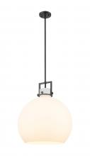 Innovations Lighting 411-1SL-BK-G410-18WH - Newton Sphere - 1 Light - 18 inch - Matte Black - Pendant