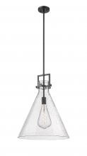 Innovations Lighting 411-1SL-BK-G411-18SDY - Newton Cone - 1 Light - 18 inch - Matte Black - Cord hung - Pendant