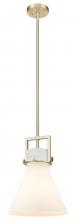 Innovations Lighting 411-1SM-CB-G411-10WH - Newton Cone - 1 Light - 10 inch - Champagne Bronze - Stem Hung - Mini Pendant