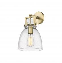 Innovations Lighting 411-1W-BB-G412-8SDY - Newton Bell - 1 Light - 8 inch - Brushed Brass - Sconce