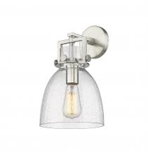 Innovations Lighting 411-1W-SN-G412-8SDY - Newton Bell - 1 Light - 8 inch - Satin Nickel - Sconce