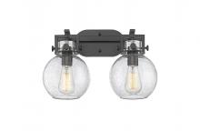 Innovations Lighting 411-2W-BK-G410-7SDY - Newton Sphere - 2 Light - 17 inch - Matte Black - Bath Vanity Light