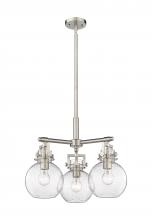 Innovations Lighting 411-3CR-SN-G410-7SDY - Newton Sphere - 3 Light - 21 inch - Satin Nickel - Pendant